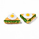 不透明なエポキシ樹脂カボション  模造食品  サンドイッチ  ゴールデンロッド  17~18x25x11mm CRES-S358-58-4