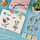 Globleland 1Pc Flower and Girl Custom PVC Clear Stamps DIY-GL0004-76-2
