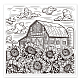 GLOBLELAND Sunflower Farm Clear Stamps for DIY Scrapbooking Farm Clouds Silicone Stamp Seals Transparent Stamps for Cards Making Photo Album Journal Home Decoration 5.91×5.91inch DIY-WH0372-0061-8