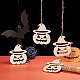 Citrouille jack-o'-lantern forme halloween découpes en bois vierges ornements WOOD-L010-08-5