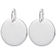 Плоская круглая заготовка 925 подвески из стерлингового серебра STER-BC0003-41A-P-1