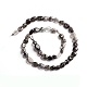 Quartz naturel tourmaliné / perles de quartz rutile noires G-D0002-B26-2