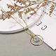 Collares pendientes de perlas de vidrio en forma de lágrima NJEW-JN03205-02-4