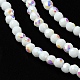 Electroplated Glass Beads Strands EGLA-P055-01A-AB03-5