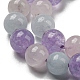 Chapelets de perles aigue-marine naturelles et quartz rose et améthyste G-D0013-68-6MM-3