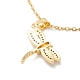 Clear Cubic Zirconia Dragonfly Pendant Necklace NJEW-O125-06G-2