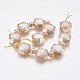 Chapelets de perles en verre électroplaqué EGLA-I007-06G-2