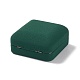 Pu レザー ネックレス ギフト ボックス  鉄冠付き  正方形  濃い緑  6.8x6.4x3.4cm  内径：5.7x5.6のCM LBOX-I002-04A-3