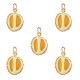 5 pièces pendentif à breloque durian émail fruit charme imitation fruit pendentif pour bijoux porte-clés collier boucle d'oreille fabrication artisanat JX378A-1