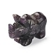 Figurines de rhinocéros de guérison sculptées en améthyste naturelle DJEW-M008-02H-2