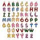 52 Pieces Alphabet Charm Pendant Colorful Alloy Enamel Letter Charm Alphabet A-Z Pendant for Jewelry Necklace Earring Making Crafts JX148A-1