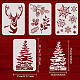 Fingerinspire 4 Stück Weihnachtsdekor-Schablone 11.7x8.3 DIY-WH0172-751-2
