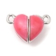 Магнитные застежки из эмали в форме сердца ENAM-G220-01E-1