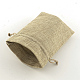 黄麻布製梱包袋ポーチ  巾着袋  バリーウッド  18x13cm ABAG-TA0001-05-3