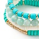 Love Beads Stretch Bracelets Set BJEW-JB07213-04-9