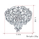 Pin de solapa de corazón de rhinestone de cristal HEAR-PW0001-053-2