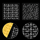アクリル粘土テクスチャボード  正方形  葉  100x100mm  2個/セット DIY-WH0498-0004-2