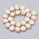 Chapelets de perles en verre opaque de couleur unie X-GLAA-N032-01K-2