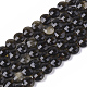 Naturale lucentezza dorata perle di ossidiana fili G-S362-021-1
