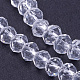 Chapelets de perles en rondelles facettées en verre de couleur opaque unie X-EGLA-J047-3x2mm-34-3