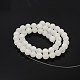 Rotondi naturali giada bianca fili di perle G-P070-01-8mm-3