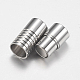 304 Stainless Steel Magnetic Clasps with Glue-in Ends STAS-F149-04P-A-3