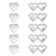 UNICRAFTALE 10pcs Heart with Phrase Photo Frame Charms Hypoallergenic Locket Charms Stainless Steel Pendants for Jewelry Making STAS-UN0016-36P-5
