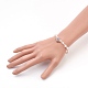 Natürlichen Rosenquarz Perlen Armbänder BJEW-JB03858-04-4