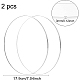 BENECREAT 2PCS 7 Inch Clear Acrylic Sheet Round Circle Dis Acrylic Sheet for Decoration OACR-BC0001-03C-2