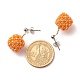 Boucles d'oreilles pendantes en perles de rocaille japonaises toho EJEW-JE04762-03-4