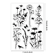 塩ビプラスチックスタンプ  DIYスクラップブッキング用  装飾的なフォトアルバム  カード作り  スタンプシート  花の生活模様  16x11x0.3cm DIY-WH0167-56-972-6