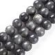 Natural Black Labradorite Beads Strands G-S333-8mm-021B-1