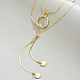 Женские ожерелья с двухслойной регулируемой подвеской-ползунком из нержавеющей стали SJ4314-3