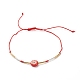 Crystal Sunflower Handmade Millefiori Glass Beads Bracelets for Girl Women BJEW-JB06750-4