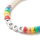 Love energy power bracelet extensible pour adolescente femmes BJEW-JB07034-02-4