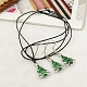 Fashion Jewelry Sets for Christmas: Adjustable Necklaces & Earrings SJEW-JS00193-01-2