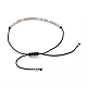 Unisex Adjustable Morse Code Bracelets BJEW-JB05011-03-4
