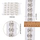 FINGERINSPIRE 2 Yards/1.82m Vintage Floral Lace Trim Ribbon 45mm White Flower Pattern Mesh Lace Trim with Imitation Pearls and Rhinestone OCOR-FG0001-31-2