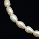 Hebras de perlas de agua dulce cultivadas naturales PEAR-L001-16-2