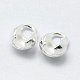 925 Sterling Silber Perle Spitzen Knoten Abdeckungen STER-G027-25S-2