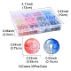 360Pcs 12 Colors Transparent Crackle Baking Painted Glass Beads Strands DGLA-YW0001-12-3