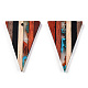 Transparent Resin & Walnut Wood Pendants RESI-TAC0017-50-B02-2