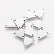 201つのステンレススチールシャンデリアのコンポーネントリンク  三角形  ステンレス鋼色  10.7x12.1x1mm  穴：1mm STAS-Q201-T130-1