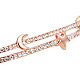 Bracelet à maillons en laiton plaqué or rose simple et tendance Shegrace JB70A-3
