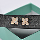 Boucles d'oreille zircone cubique de micro cuivres  EJEW-R071-22RG-2