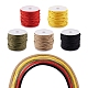Joyería pandahall 5 rollos 5 colores hilo de nylon trenzado NWIR-PJ0001-01-2