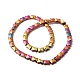 Electroplate Glass Beads Strands EGLA-H103-FR09-2