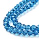 Faceted Rondelle Transparent Glass Beads Strands EGLA-J134-4x3mm-B11-3