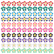 SUNNYCLUE 100Pcs 10 Color Polymer Clay Flower Beads Plumeria Flower Spacer Loose Beads 15x8mm 5 Petal Floral Spacer Charm Beads with Hole for Jewelry Earring Making Supplies Home Decor Craft CLAY-SC0001-02-1