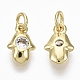 Brass Micro Pave Cubic Zirconia Charms ZIRC-R109-042-NF-1